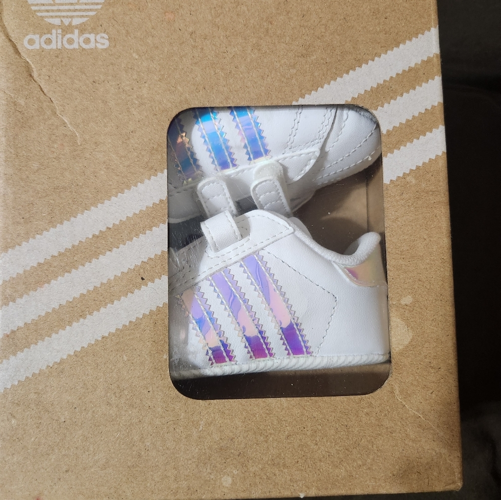Adidas,  2K, white, pink, crib shoes